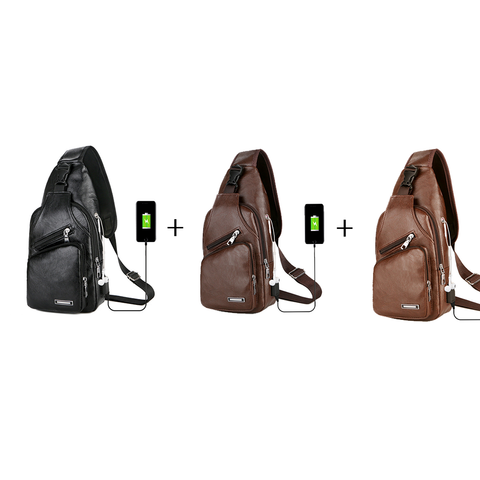 Tragbare Brusttasche mit USB Ladeanschluss